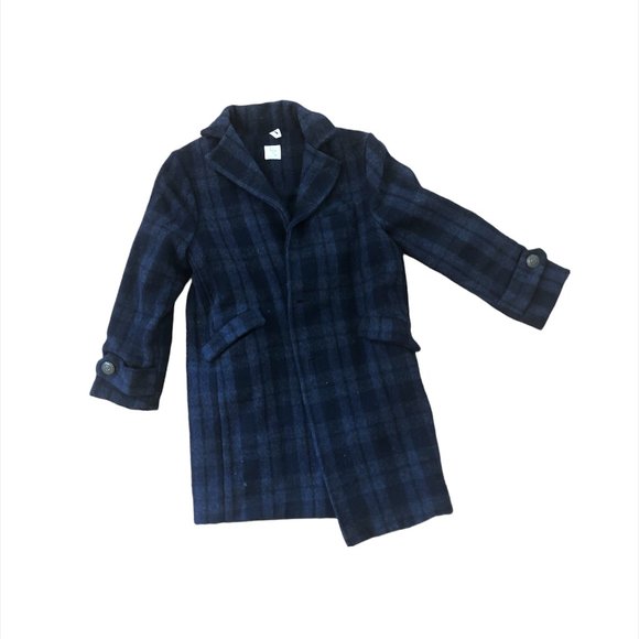 Plaid wool coat - Picture 1 of 4